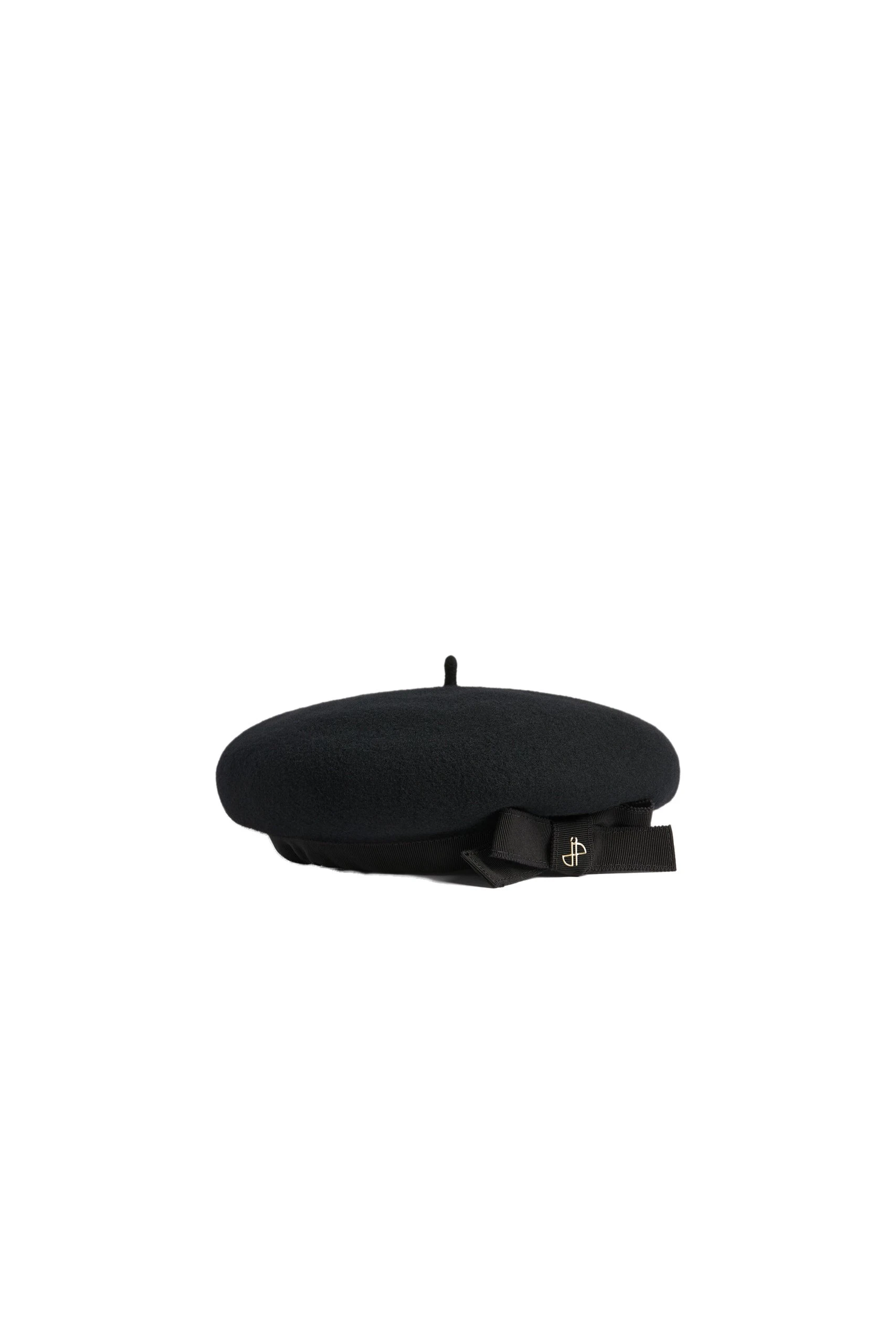 Patou Grosgrain beret in Black wool felt | Accessories | Coveti Patou Grosgrain beret in Black wool felt
