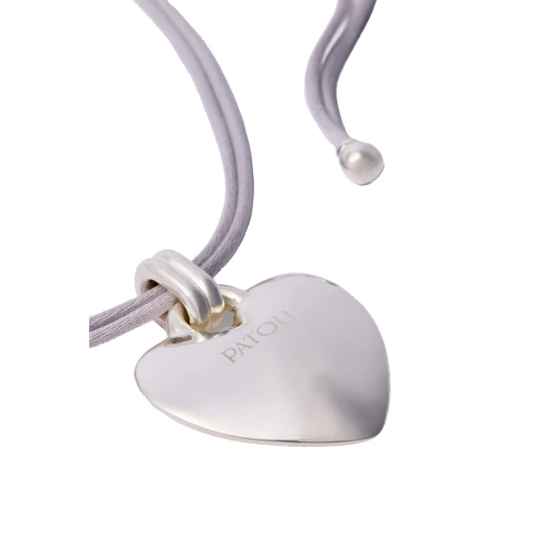 Heart ribbon pendant necklace in Silver - Image 2