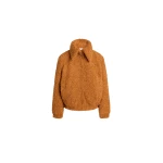 Patou High neck bomber jacket in Pumpkin Spice recycled faux fur