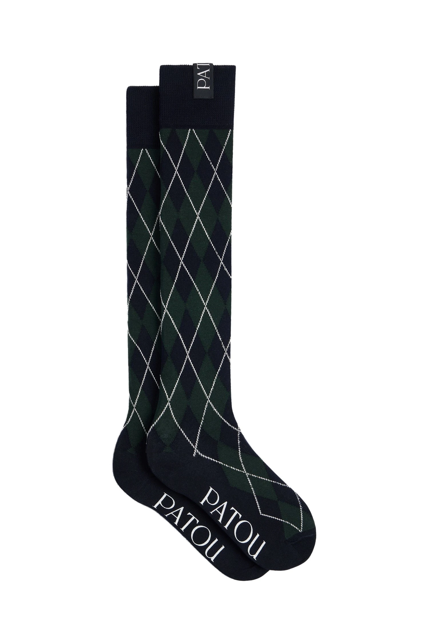 Patou High socks in Night Blue blended cotton | Accessories | Coveti Patou High socks in Night Blue blended cotton