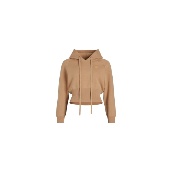 Patou Hoodie in Biscuit sustainable wool and cashmere blend