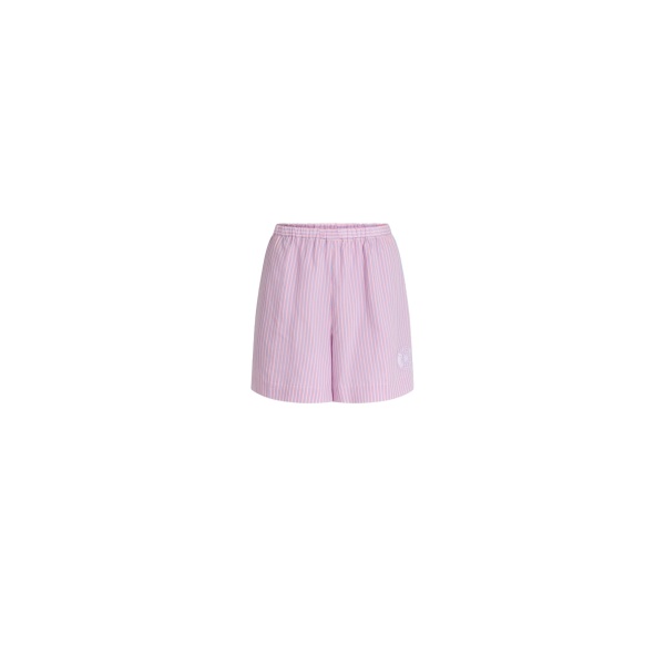 Patou Hôtel du Cap-Eden-Roc beach shorts in Eden Beach Stripes blended lyocell and silk