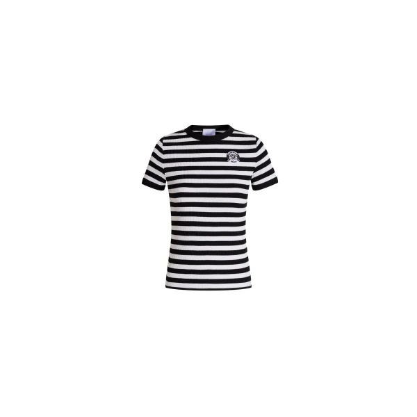 Hôtel du Cap-Eden-Roc cotton ribbed striped T-shirt in Black White Stripes