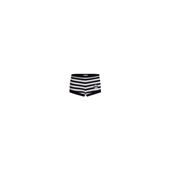 Hôtel du Cap-Eden-Roc cotton ribbed striped shorts in Black White Stripes