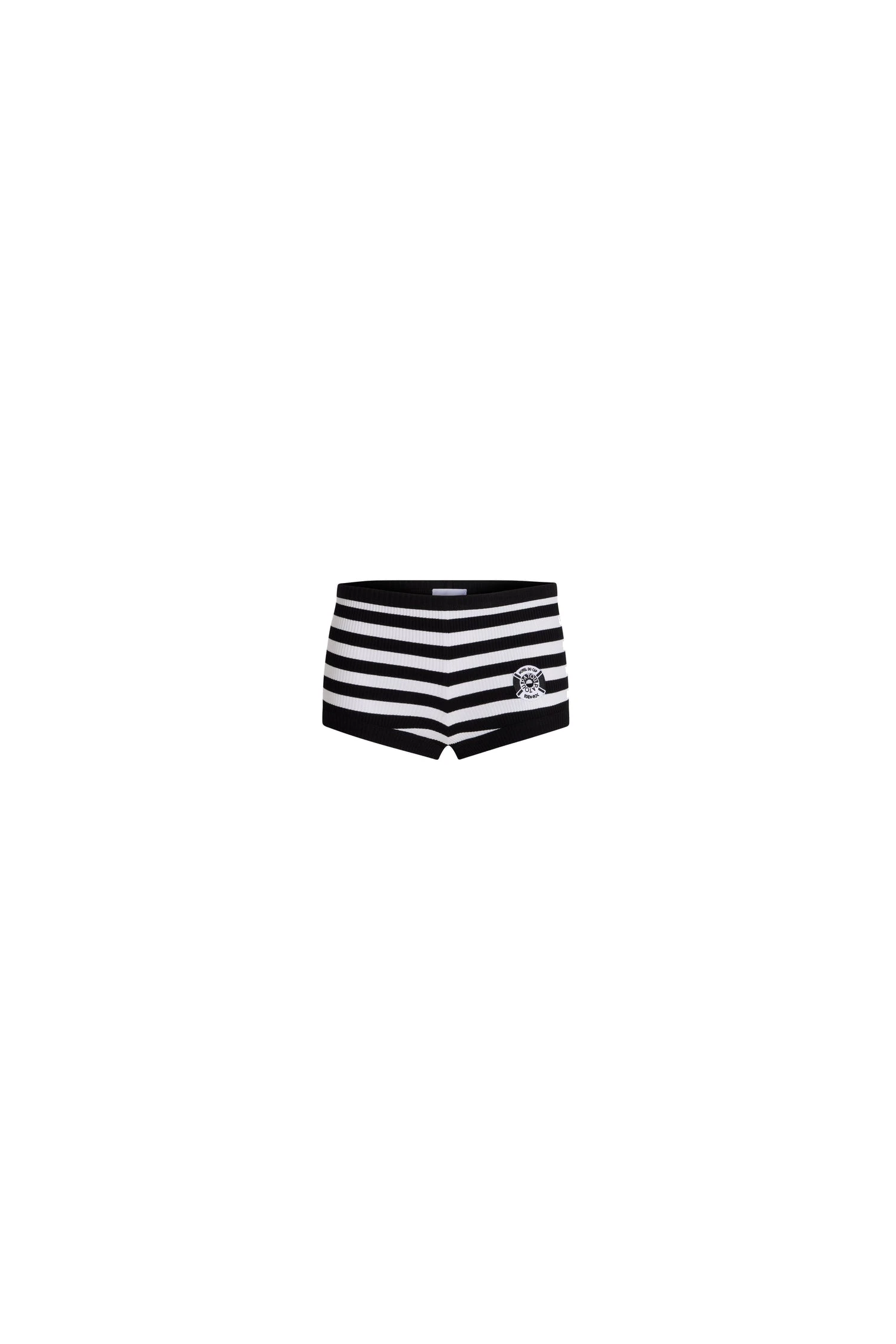 Patou Hôtel du Cap-Eden-Roc cotton ribbed striped shorts in Black White Stripes | Shorts | Coveti Patou Hôtel du Cap-Eden-Roc cotton ribbed striped shorts in Black White Stripes