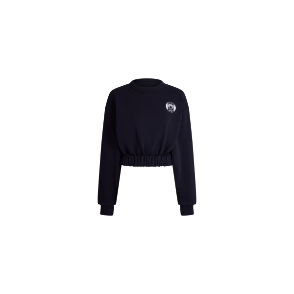 Patou Hôtel du Cap-Eden-Roc cropped sweatshirt in Deep Sea Blue organic cotton