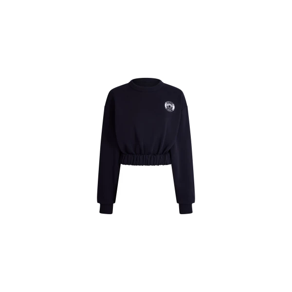 Patou Hôtel du Cap-Eden-Roc cropped sweatshirt in Deep Sea Blue organic cotton