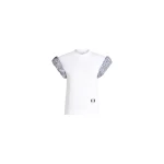 Patou Hôtel du Cap-Eden-Roc organic cotton T-shirt with faille sleeve details in White