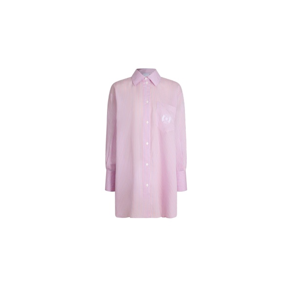 Patou Hôtel du Cap-Eden-Roc oversized beach shirt in Eden Beach Stripes blended lyocell and silk