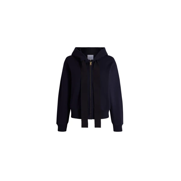 Hôtel du Cap-Eden-Roc zipped hoodie in Deep Sea Blue organic cotton