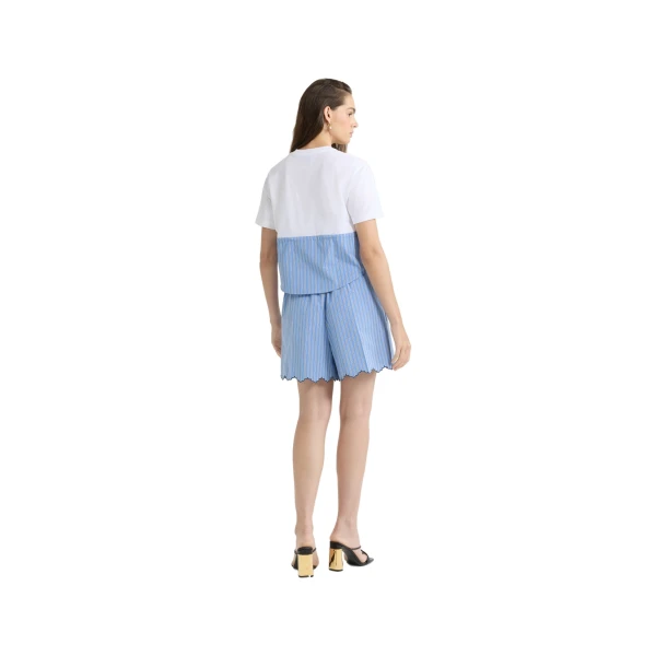 Hybrid t-shirt in White organic cotton - Image 3