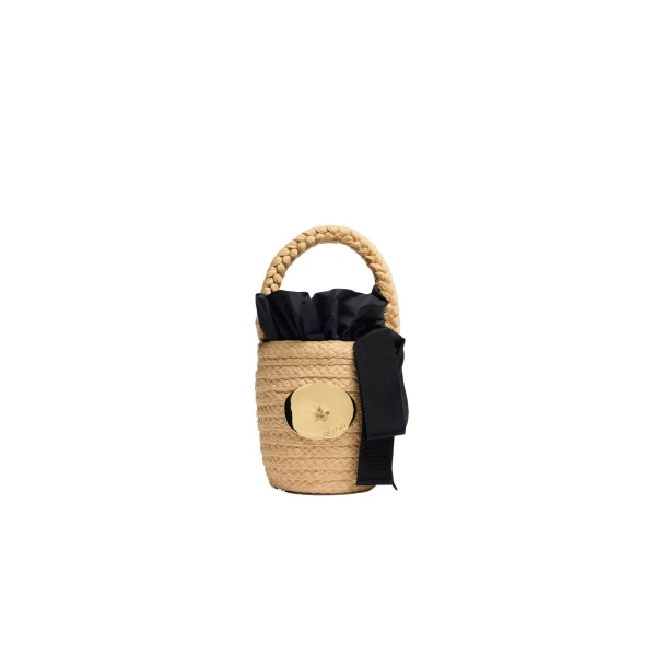 Iconic bucket bag in Vanilla raffia