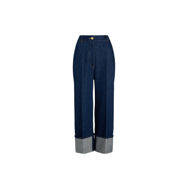 Patou Iconic denim trousers in Rodeo Blue