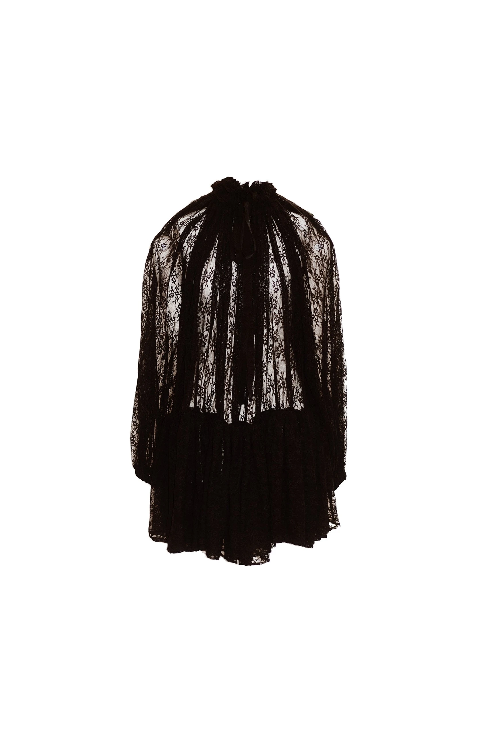 Patou Iconic drawstring mini dress in Black lace jersey | Dresses | Coveti Patou Iconic drawstring mini dress in Black lace jersey