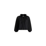 Patou Iconic drawstring top in Black satin jersey