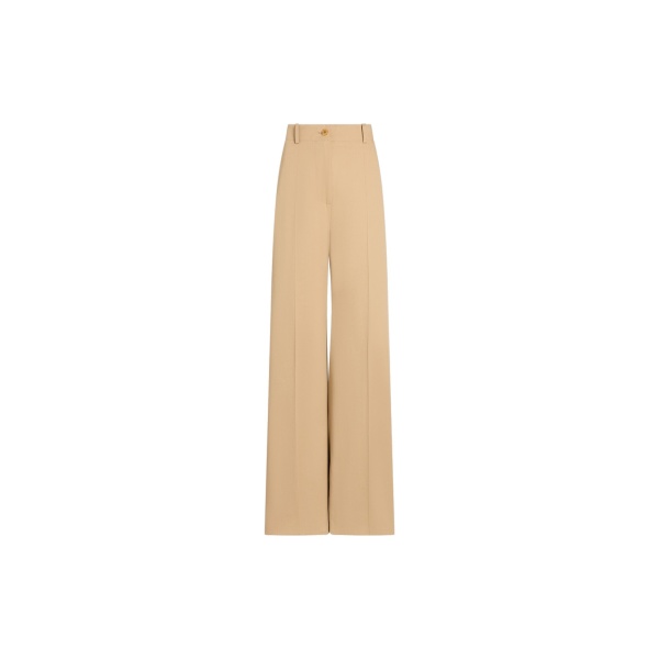 Patou Iconic gabardine trousers in Sand organic cotton