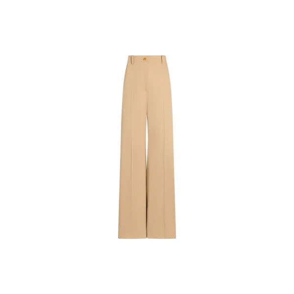 Patou Iconic gabardine trousers in Sand organic cotton
