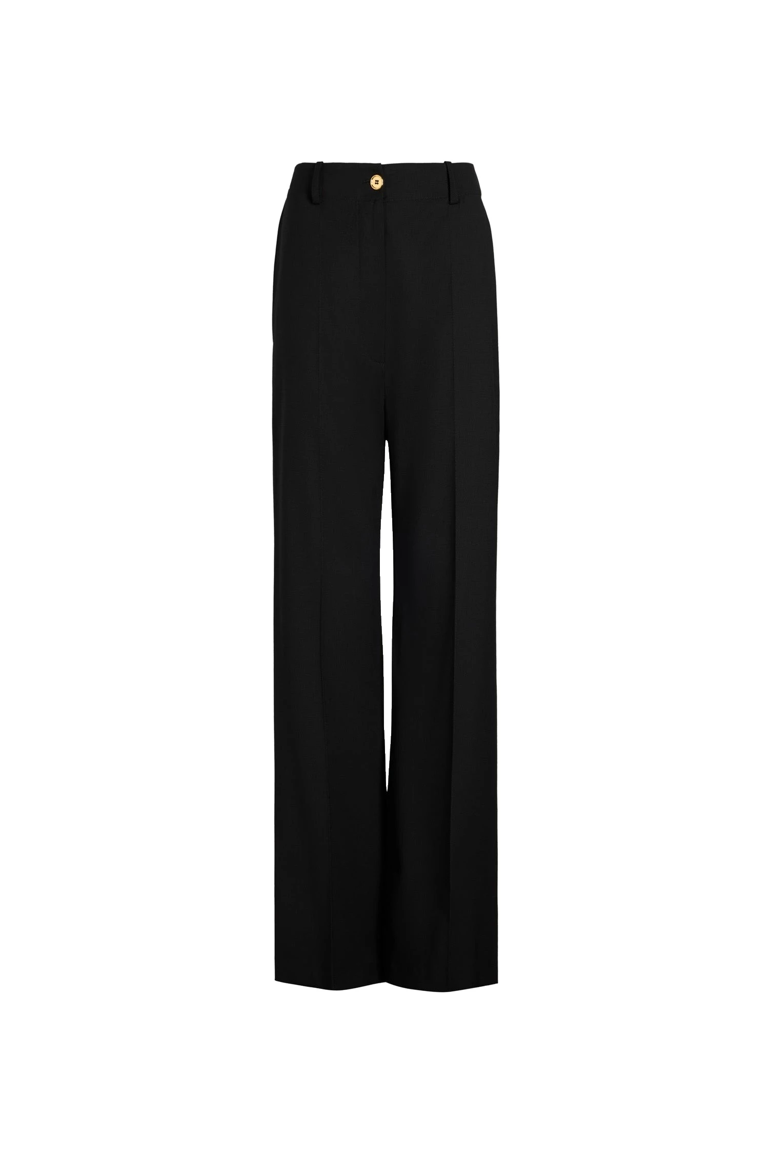Patou Iconic long trousers in Black organic cotton gabardine | Pants | Coveti Patou Iconic long trousers in Black organic cotton gabardine