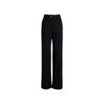 Patou Iconic long trousers in Black sustainable wool and organic cotton tweed