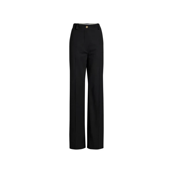 Iconic long trousers in Black virgin wool