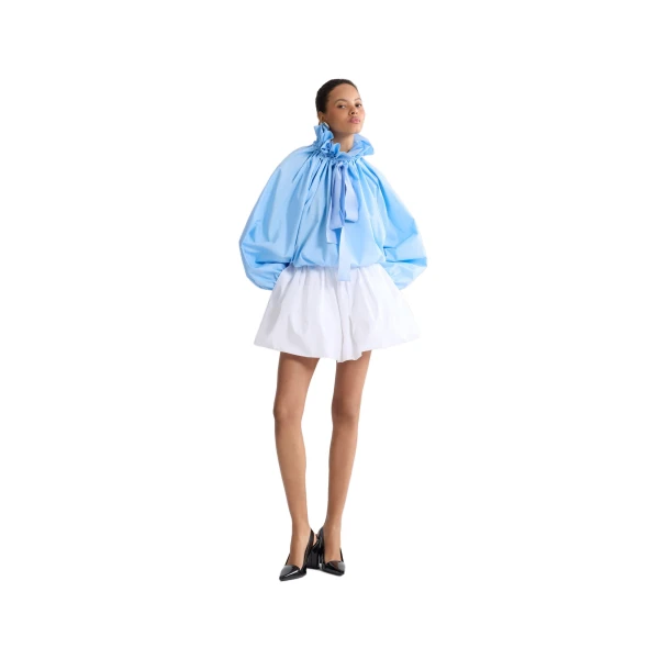 Iconic organic cotton voluminous top in Riviera Blue - Image 2