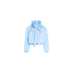 Patou Iconic organic cotton voluminous top in Riviera Blue