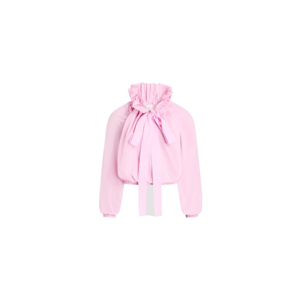 Patou Iconic recycled faille voluminous top in Primrose Pink
