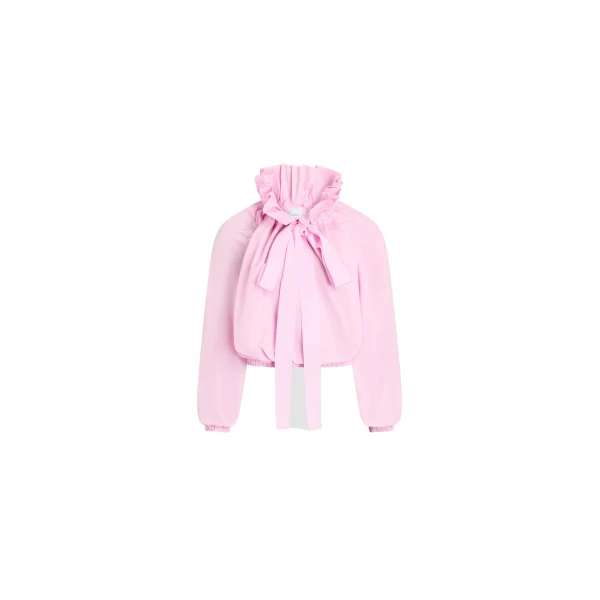 Patou Iconic recycled faille voluminous top in Primrose Pink