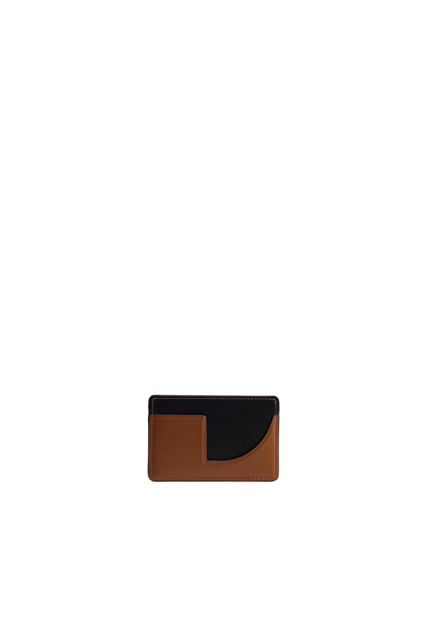 Patou JP cardholder in Black Chestnut leather | Accessories | Coveti Patou JP cardholder in Black Chestnut leather