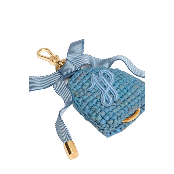 Keyholder in Skylight Blue raffia - Image 2