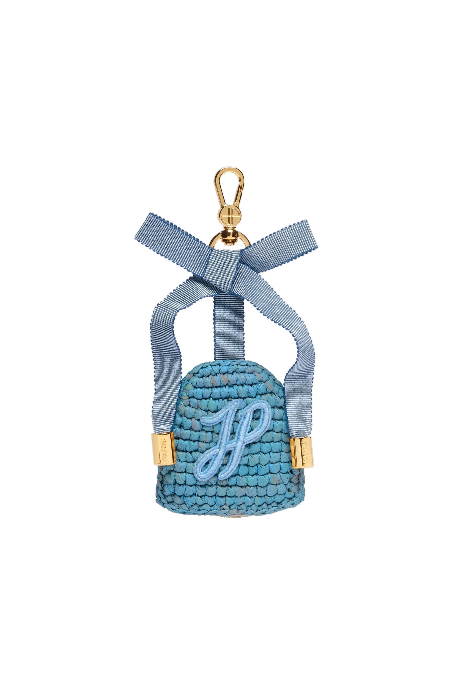Patou Keyholder in Skylight Blue raffia | Accessories | Coveti Patou Keyholder in Skylight Blue raffia