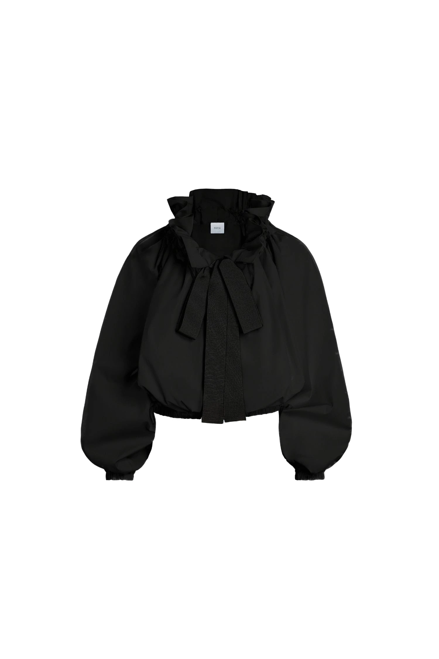 Patou La Patou Blouse in Black organic cotton poplin | Tops | Coveti Patou La Patou Blouse in Black organic cotton poplin