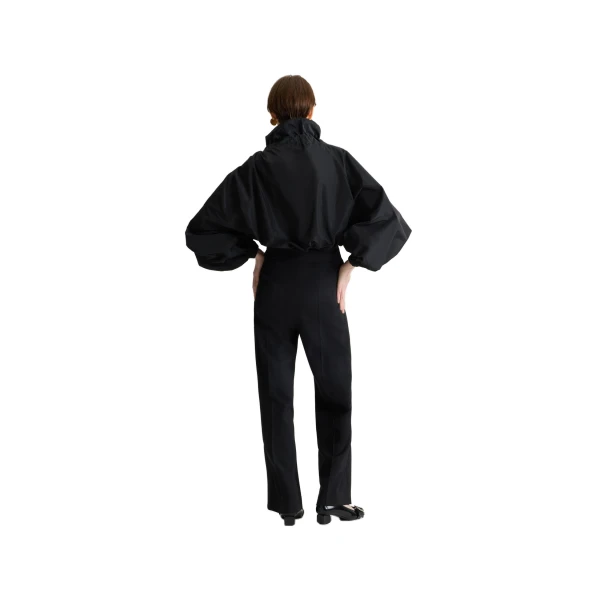 La Patou Blouse in Black recycled faille - Image 3
