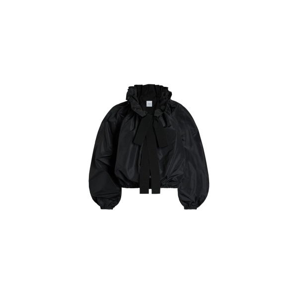 Patou La Patou Blouse in Black recycled faille