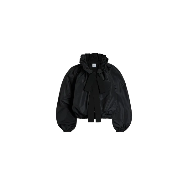 Patou La Patou Blouse in Black recycled faille