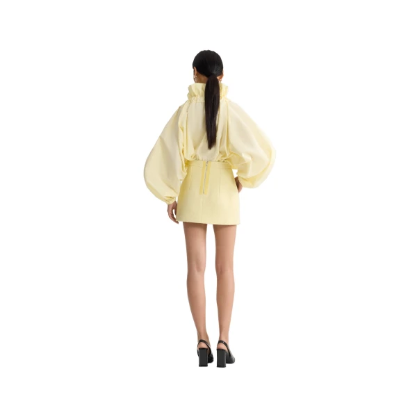 La Patou Blouse in Citrus Blossom recycled faille - Image 3