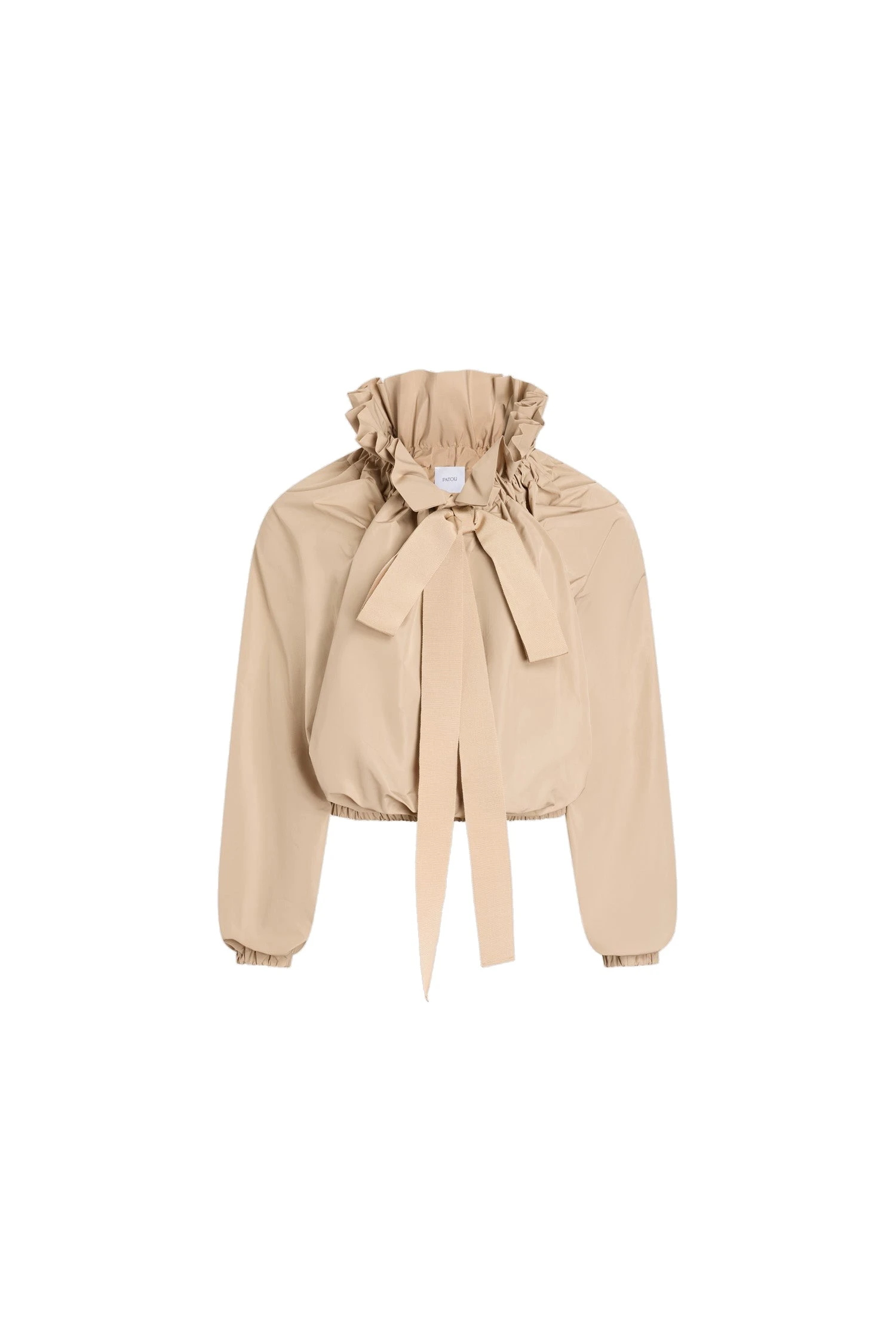 Patou La Patou Blouse in Dune recycled faille | Tops | Coveti Patou La Patou Blouse in Dune recycled faille