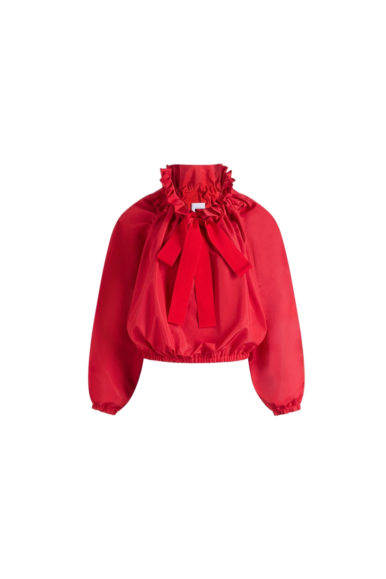 Patou La Patou Blouse in Lipstick Red recycled faille | Tops | Coveti Patou La Patou Blouse in Lipstick Red recycled faille