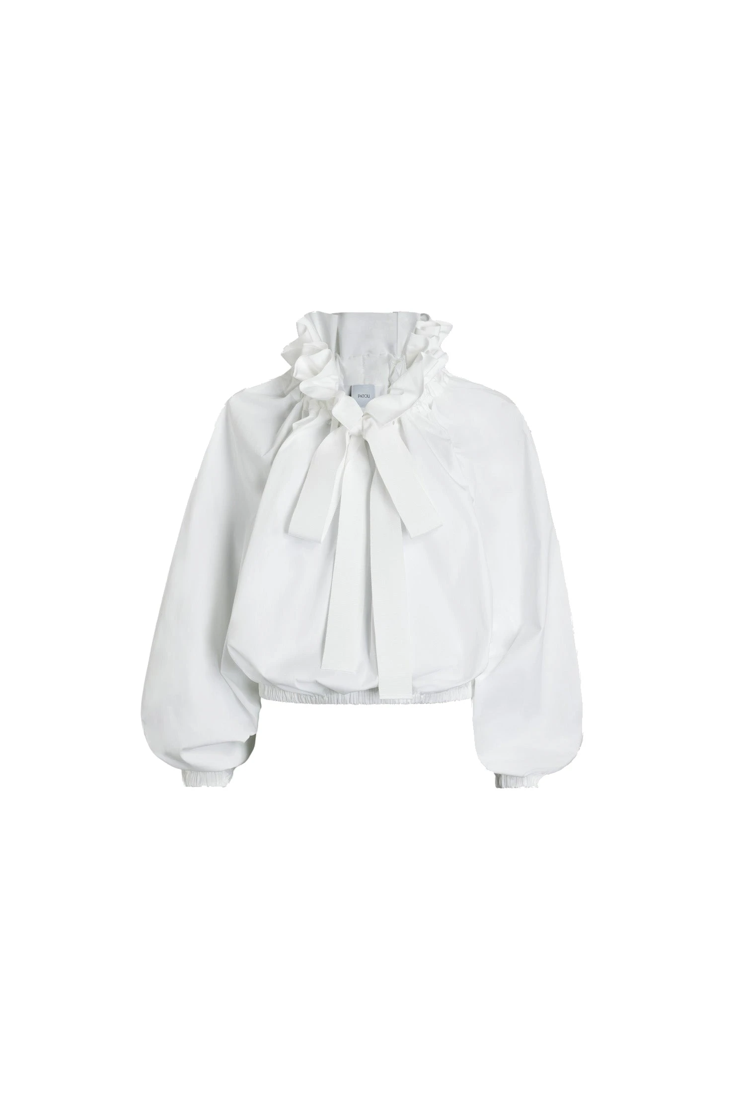 Patou La Patou Blouse in White recycled faille | Tops | Coveti Patou La Patou Blouse in White recycled faille