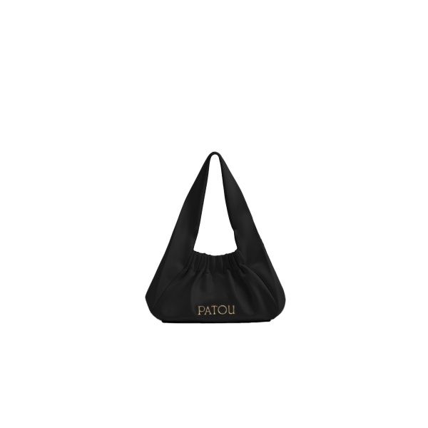 Patou Le Biscuit bag in Black satin