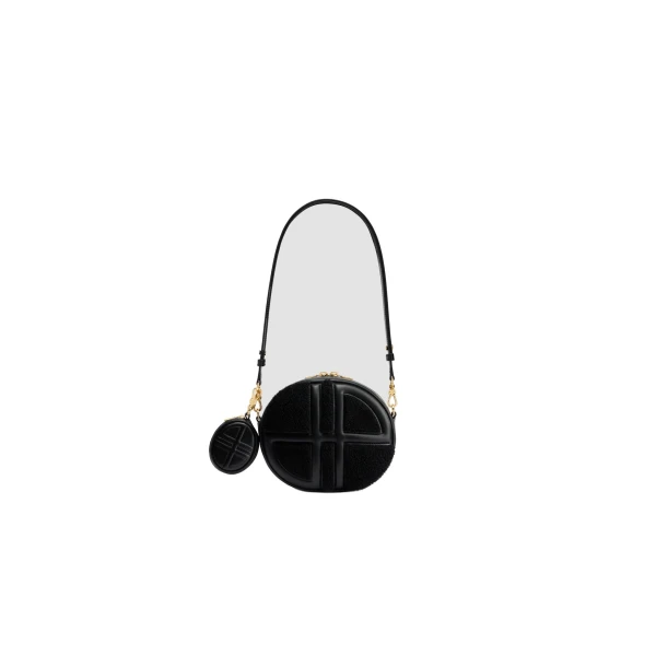 Le JP bag in Black leather and shearling - Image 3
