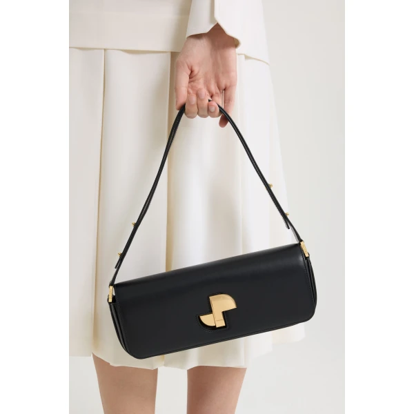 Le Lock bag in Black leather - Image 3