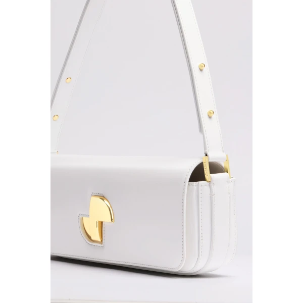 Le Lock bag in White leather - Image 2