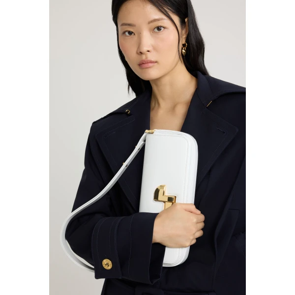 Le Lock bag in White leather - Image 3