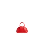 Patou Le Patou Bowling bag in Babylone Red crocodile-embossed leather