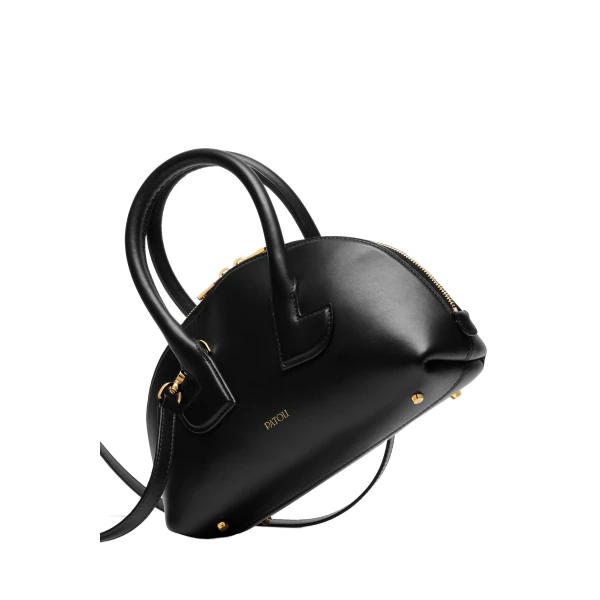 Le Patou Bowling bag in Black leather - Image 2