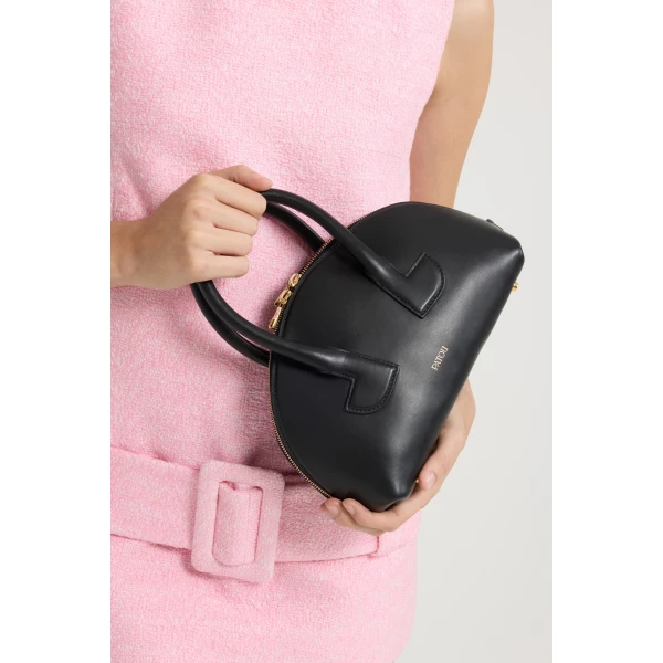 Le Patou Bowling bag in Black leather - Image 3