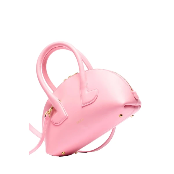 Le Patou Bowling bag in Primrose Pink leather - Image 2
