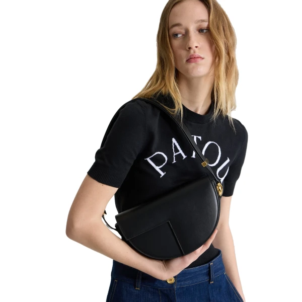 Le Patou bag in Black leather - Image 3