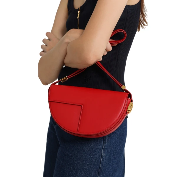 Le Patou bag in Lipstick Red leather - Image 3